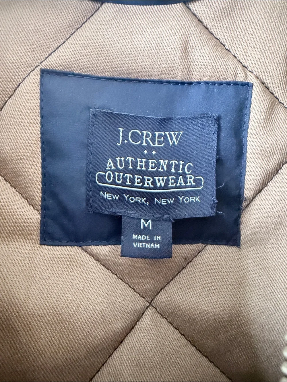 JCREW Men’s Quilted Sleeveless Vest Jacket - Blue